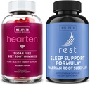WellPath Beet Root Gummies (Sugar Free) 1500 mg – Blueberry Flavor for Blood Pressure Support and Rest Valerian Root Sleep Aid for Adults with Melatonin & L-Theanine - Natural Sleep Support, 60 Ct