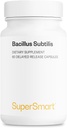 Supersmart - Bacillus Subtilis 3 Billion CFU per Day (High Potency) - Spore Probiotic Supplement | Non-GMO & Gluten Free - 60 DR Capsules