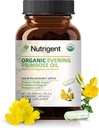 Organic Evening Primrose Oil Supplement, 940 mg 100% Pure with 10% GLA, High Absorption Liquid Organic Capsules, Promotes Women's Health & Skin Health, Cold Pressed, 60 Count
