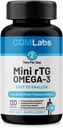 rTG Omega 3 Fish Oil Dietary Supplement - High Absorption & Fast Acting, Burpless Fish Oil Supplement from Anchovy. re-esterified Triglyceride w/EPA & DHA (as rTG) 960mg - 120 Softgels by CGM Labs