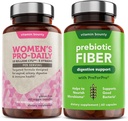Vitamin Bounty Women's Probiotic & Prebiotic Bundle: Vaginal & Digestive Health Support, pH Balance with Cranberry, Ashwagandha, Delayed-Release Capsules