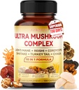 Ultra Mushroom Complex 10 in 1 Formula - with Lion's Mane Reishi Cordyceps Shiitake Turkey Tail Chaga (150 Count (Pack of 1))