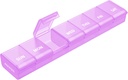 AUVON Weekly Pill Organizer with Effortless Opening Design, Arthritis Friendly Pill Box, BPA-Free Pill Organizer 7 Day, Cute & Portable Pill Case for Vitamins, Supplements and Medications
