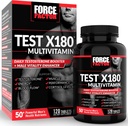 FORCE FACTOR Test X180 Multivitamin, Testosterone Booster Supplement for Men, Support Muscle, Strength, Performance & Vitality, 50+ Nutrients for Men’s Health & All 13 Essential Vitamins, 120 Tablets