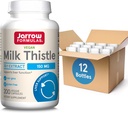 Jarrow Formulas Milk Thistle 150 mg With 30:1 Standardized Silymarin Extract, Dietary Supplement for Liver Function Support, 200 Veggie Capsules, 66-200 Day Supply, 12 Packs