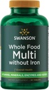 Swanson ULT Whole Food Multi WO/Iron 90 TABS