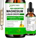 Liquid Magnesium Supplement, Organic 5-in-1 Magnesium Complex Drops 丨 Glycinate, Taurate, Oxide, Malate, Citrate w/L-Theanine, Ashwagandha for Cortisol, Sleep*, Stress, Muscle,