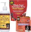 Natural Dog Company Skin & Coat Health Bundle with Omega-3, DHA, and Antioxidants for Dogs, Supports Healthy Skin, Shiny Coat, and Overall Wellness Ideal for Dry Skin Relief & Enhancing Dog Coat Shine