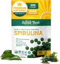 Sunlit Best Spirulina Tablets - Organic Spirulina Tablets USDA Premium 500 Count - Natural Spirulinas Organic Burst for Immune Support Muscle Growth, Energy Boost w/Chlorophyll - High Protein, Non GMO