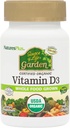 NaturesPlus Source of Life Garden Vitamin D3-60 Vegan Capsules, Pack of 2 - Immune System Support - Certified Organic, Non-GMO, Gluten Free - 60 Total Servings