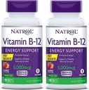 Natrol Vitamin B12 Fast Dissolve Tablets, Promotes Energy, Supports a Healthy Nervous System, Maximum Strength, Strawberry Flavor, 5,000mcg, 100 Count (Pack of 2)