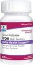 Quality Choice Iron High Potency Slow Release Tablets, 45mg, 60 Tabets Each (Pack of 7)