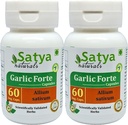 Garlic Forte Capsule 500 mg. 60 Veg. Capsule | Lahsan (Allium Sativum) Extract Capsules for Men and Women | Ayurvedic Herbal Supplement/Remedies | 10:1 Forte (2 Bottles of 60 Capsules)