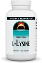 Source Naturals L-Lysine 500 mg Free Form - Amino Acid Supplement Supports Energy & Formation of Collagen* - 250 Tablets