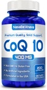 CoQ10 400mg Capsules | Vegan Friendly Coenzyme Q10 400mg per Serving from Easy Absorption Ubiquinone Supplement for Skin Heart and Energy Support | Made in the USA in cGMP Facilities (100 Servings)