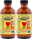 CHILDLIFE ESSENTIALS Liquid Vitamin C - Immune Support, Vitamin C Liquid, All-Natural, Gluten-Free, Allergen Free, Non-GMO, High in Antioxidants - Orange Flavor, 4 Ounce Bottle (Pack of 2)