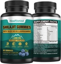 1 Packs 1000 MG Shilajit Supplement Gummies with 85+ Trace Minerals, Fulvic Acid, Pure Organic Shilajit Himalayan Gummy for Men & Women, Energy, Brain, Immunity Suport - 60 Counts