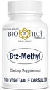 Vitamin B12 Methylcobalamin Methyl cobalamin Dietary supplement for red blood cell formation dna synthesis cardiovascular health homocysteine metabolism cognitive function restful sleep - 100 Capsules