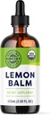 Vimergy Organic Lemon Balm Tincture Herbal Supplement – 175 mg of 10:1 Lemon Balm Extract per Serving, can be Used in Tea - USDA Certified Organic, Non-GMO, Alcohol-Free –115 mL (1 mL/Serving)