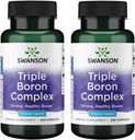 Swanson Triple Boron Complex - Natural Bone Health & Joint Support - Mineral Supplement Featuring Citrate, Aspartate & Glycinate - (250 Capsules) 2 Pack