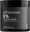 Artichoke Extract 15:1 – with 5% Cynarin (60 mg) – 120 Vegan Capsules – Liver & Digestive Support - Lab Tested - Non-GMO