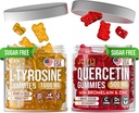 Joyli L-Tyrosine + Quercetin Gummies – Focus, Memory & Immune Support – Vegan Formula with Vitamin C, D3, Zinc & Bromelain – 2 Pack for Adults & Kids