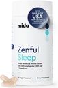 Mida Health® Zenful Sleep 6-in-1 Natural Sleep Aid for Adults Without Melatonin | Deep Sleep Supplement with Ashwagandha KSM-66® and Venetron® | Supports Cortisol Balance | 90 Capsules