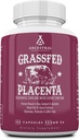 Ancestral Supplements Grass Fed Placenta Supplement with Liver, Contains Postpartum Vitamins for Women Breastfeeding, Promotes Menopause Relief, Stem Cells Support Skin Elasticity, 180 Capsules