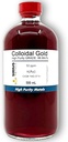 True Colloidal Gold – 50 ppm - 99.99+% Purity - 500 mL (16.9 Fl Oz) in Clear Glass Bottle - Made in USA