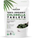 Organic Chlorella Tablets 400 Count | High Potency Superfood | Chlorophyll Pills from 100% Pure Green Algae | Broken Cell Wall for Maximum Absorption | Vegan, Kosher, Non-GMO | 4 Tabs per Day (1-Pack)