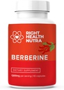 Right Health Nutra - Berberine 1200mg - 60 Capsules - Pure, Natural Support for Fighting Free Radicals, Boost Immunity & Balance Microbiome - Vegan & Natural Berberine Capsules