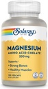 Solaray Magnesium Amino Acid Chelate 200 mg, Chelated Magnesium Supplement for Bone Health, Heart Health and Muscle Function Support, Vegan, 60-Day Money Back Guarantee, 100 Servings, 100 VegCaps