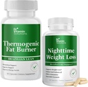 DR VITAMIN SOLUTIONS Thermogenic Fat Burner & Nighttime Weight Loss Pills for Women, Waist Trimmer & Supplements for Bloating for Women & Men, 90 Capsules