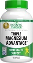 Botanic Choice Triple Magnesium Advantage - Magnesium Aspartate Citrate & Lactate Complex Supplement for Nerve, Digestive, Muscular & Heart Health for Men & Women (90 Capsules)