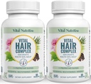 Vital Hair Complex -Hair Growth Vitamins for Women and Men -Biotin & Vitamin B -Hair Growth Supplement for Healthy Hair Skin & Nails -Hormone & Gluten Free -Hair Vitamins for Women