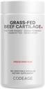 Codeage Grass Fed Beef Cartilage Supplement - Freeze Dried, Non-Defatted, Desiccated Beef Tracheal Bovine Cartilage & Liver Pills – Pasture Raised Argentina Beef Vitamins - Non-GMO -180 Capsules