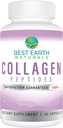 Best Earth Naturals Hydrolyzed Collagen Type I & III - Collagen Peptides Supplement for Women and Men to Support Hair, Skin, Nails, & Joints 30 Day Supply (30 Capsules)