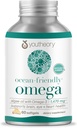Youtheory Ocean-Friendly Omega - Vegan Algae Omega 3 Softgel - with EPA & DHA - Heart, Eye & Brain Health - Recyclable Aluminum Container - Gluten, Soy & Dairy Free - 60 Softgels