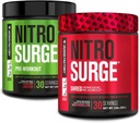 Jacked Factory Nitrosurge Pre-Workout in Cherry Limeade & Watermelon Nitrosurge Shred Thermogenic Pre-Workout for Men & Women