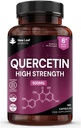 Quercetin 500mg High Strength Antioxidant Supplements (6 Months Supply) 180 Vegan Pure Quercetin Capsules Easy to Swallow - One A Day - Gluten Free & Non-GMO, Made in UK by New Leaf