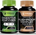 WELLNESS LABSRX Digestive Enzymes Capsules | Mushroom Capsules