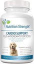 Cardio Support for Dogs Plus Antioxidant, L-Carnitine, L-Taurine, with Coenzyme Q10 and Vitamin E, Promotes a Healthy and Strong Dog Heart, 120 Chewable Tablets