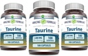 Amazing Formulas Taurine Amino Acid Supplement | 1000 Mg Per Serving | 100 Capsules | Non-GMO | Gluten-Free | Made in USA | Pack of 3