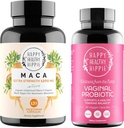 Happy Healthy Hippie Vaginal Probiotics for Women & Organic Maca Root Capsules