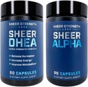 DHEA Supplement for Men + Sheer Alpha - Ultimate T Boosting Stack for Men