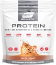Granite Nutrition Protein Powder - Premium 5-Source Blend (Whey, Casein, Egg, Grass-Fed Beef) for Lean Muscle and Recovery - Salted Caramel Flavor, 30 Servings