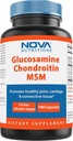 Nova Nutritions Triple Strength Glucosamine Chondroitin MSM 2600mg/Serving Capsules, Supports Healthy Joint, Cartilage and Connective Tissue - Promotes Joint Comfort & Flexibility 180 Count
