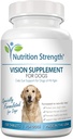 Eye Care for Dogs Daily Vision Supplement with Lutein, Zeaxanthin, Astaxanthin, CoQ10, Bilberry Antioxidants, Vitamin C, Vitamin E Support for Dog Eye Problems, 120 Chewable Tablets