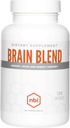 NBI Brain Blend for Memory, Focus, Concentration, Cognitive Function for Men & Women | Caffeine-Free with ALCAR, Alpha Lipoic Acid, Huperzine A, Turmeric | Nootropic | 120ct Capsules