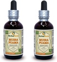 Muira Puama (Ptychopetalum Olacoides) Tincture, Organic Liquid Extract (Brand Name: HerbalTerra, Proudly Made in USA) 2x2 fl.oz (2x60 ml)